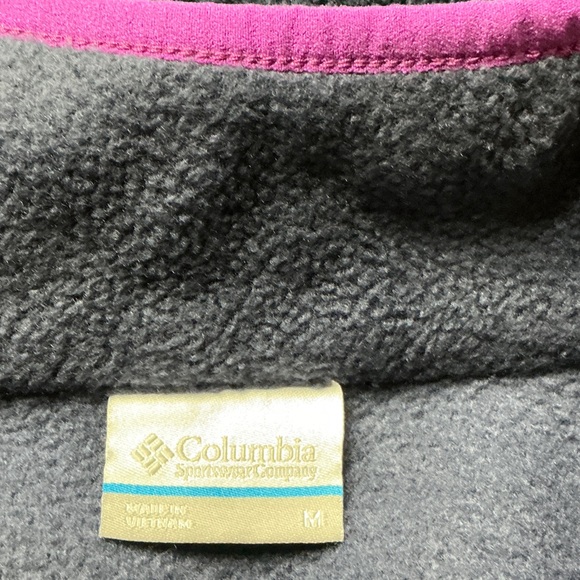Columbia Women's Dark Blue Fleece with Purple Trim - Picture 2 of 3